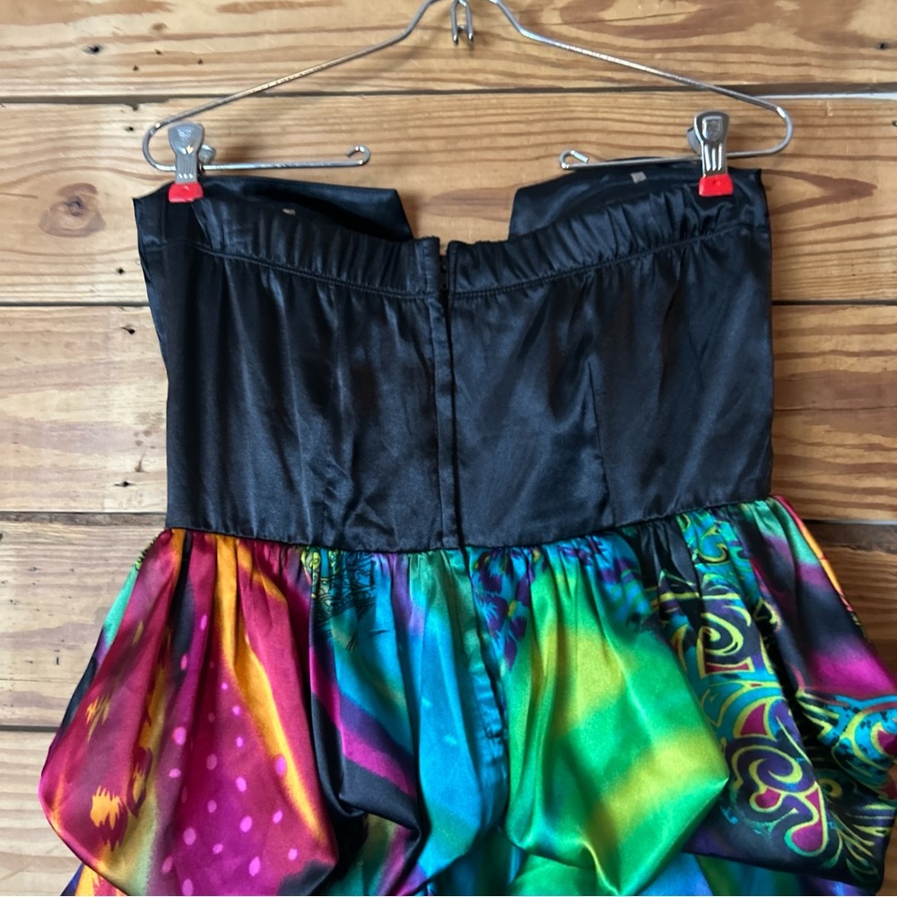 Studio Y Black And Multicolor Strapless Dress - image 5